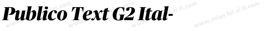 Publico Text G2 Ital字体转换